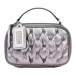 Maison Margiela Овчинная сумка через плечо миниатюрная женская металлический серебристый sb1wb0008p6800h3809