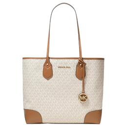 Michael Kors Искусственная кожаная сумка тоут шоппер дамская большая наплечная серо-коричневая 30s9gv0t9b-150