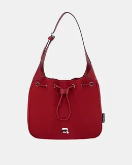 Средняя сумка через плечо из полиамида с застежкой-молнией Karl Lagerfeld, бордовый a55600055 | burdeos