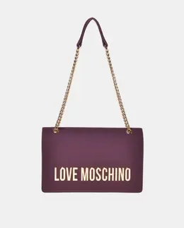 Черная сумка через плечо с клапаном Love Moschino a55648751 | granate
