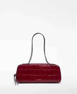 Женская кожаная сумка через плечо Mica в стиле боулинг Сумка Adolfo Dominguez, вишневый красный mp_0436790_8445574400856 | rojo cereza