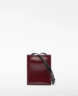 Маленькая женская сумка через плечо из натуральной кожи Adolfo Dominguez, гранатовый mp_0436790_212642547 | granate