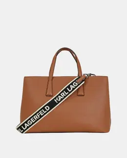 Средняя сумка через плечо из ПУ с застежкой-молнией Karl Lagerfeld, песочный a55600053 | camel