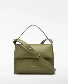 Женская сумка через плечо с клапаном из кожи (без кожи) Adolfo Dominguez, зеленый mp_0436790_212342826152 | verde