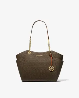 Большая сумка через плечо Jet Set с логотипом Michael Kors, темно-коричневый mp_0478263_35s4gtvt3b | marrón oscuro