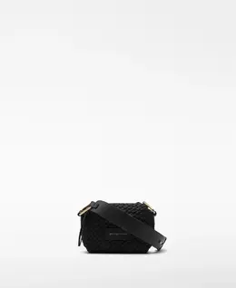 Средняя женская тканая сумка через плечо Adolfo Dominguez, черный mp_0436790_212411872152 | negro