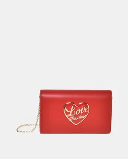 Черный клатч со съемным цепочным ремнем Love Moschino a55648726 | rojo