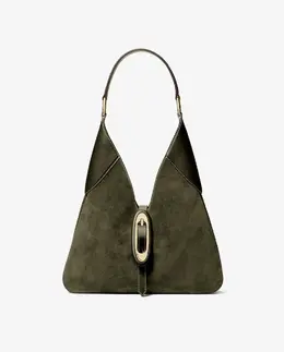 Cornelia Средняя замшевая сумка-хобо Michael Kors, зеленый мох mp_0478263_30f5gq8l6s | musgo