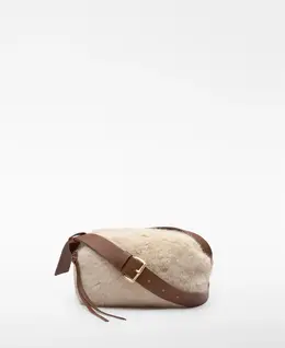 Маленькая женская сумка через плечо Doce с эффектом меха Adolfo Dominguez, бежевый mp_0436790_212602921152 | lana