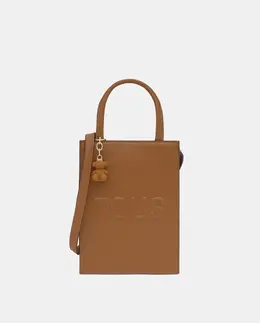 Мини-сумка с магнитной застежкой и двойной ручкой Tous, песочный a55775077 | camel