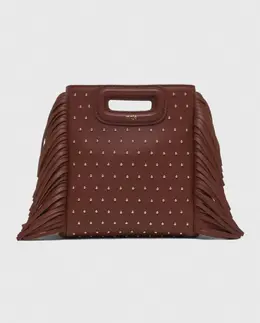 Мини-сумка Miss M из кожи с заклепками Maje, коричневый mp_0910052_mfasa01294tu | marrón