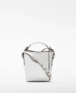 Женская сумка-ведро Mica Metallic Adolfo Dominguez, серебряный mp_0436790_212462287152 | plata