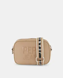 Женская сумка для фотоаппарата Galina с тональным центральным логотипом и логотипом на ленте Pepe Jeans, коричневый a54999378 | marrón