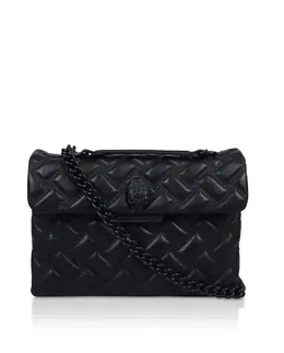 Женская сумка с цепочным ремешком и клапаном Kurt Geiger, черный mp_0021060_7387500109 | negro