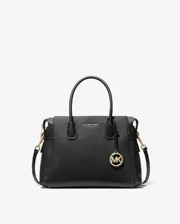 Женская сумка Mercer среднего размера из зернистой кожи Michael Kors, черный mp_0478263_35s4gm9s6l | negro