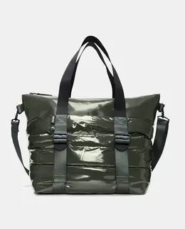 Миниатюрная стеганая сумка-тоут из комбинированной ткани Rains, зеленый a56269663 | verde