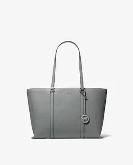 Большая сумка-тоут на плечо Temple из зернистой кожи Michael Kors, серовато-зеленый mp_0478263_30f5s1lt3l | gris verdoso