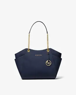 Большая сумка-тоут Jet Set из сафьяновой кожи Michael Kors, темно-синий mp_0478263_35t5gtvt3l | azul marino