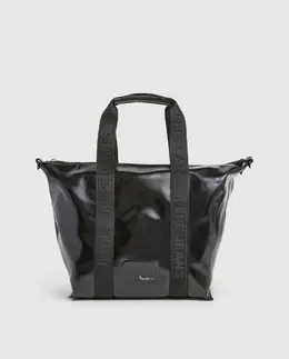 Женская сумка-боулинг Chelsea Glossy с блестками и двойной ручкой Pepe Jeans, черный a54999239 | negro