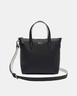 Сумка-шоппер Anna Petit Piqué XS на молнии Lacoste, черный a55943054 | negro