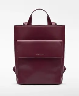 Женский рюкзак с клапаном из кожи и искусственной кожи Adolfo Dominguez, винный mp_0436790_212321660152 | vino