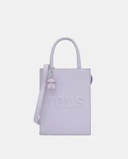 Мини-сумка с магнитной застежкой и двойной ручкой Tous, сиреневый a55775077 | lila
