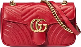 Сумка Gucci GG Marmont Small Matelassé Shoulder Bag Red, красный 4857317 | red