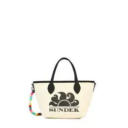Сумка-тоут Sundek Jane small with rainbow beads, бежевый 142457278 | beige