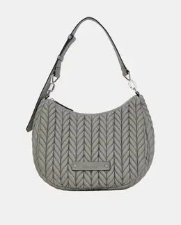 Большая сумка через плечо из переработанного полиамида с застежкой-молнией Karl Lagerfeld, серый a55600032 | gris