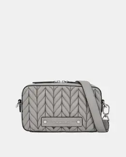 Маленькая сумка через плечо из переработанного полиамида на молнии Karl Lagerfeld, серый a55600027 | gris