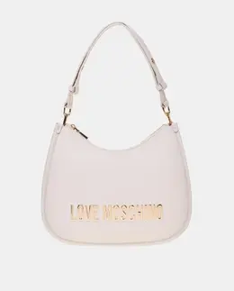 Кремовая сумка через плечо с регулируемой съемной ручкой и застежкой-молнией Love Moschino, светло-бежевый a55648606 | crudo