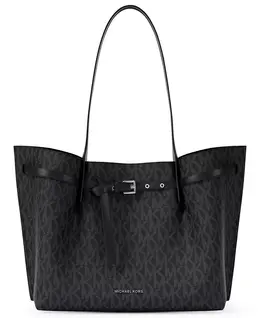 Сумка-тоут Emilia Large East West Center с карманом на молнии Michael Kors, черный 24085132 | black