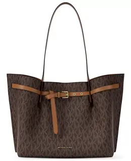 Эмилия большая сумка-тоут с центральной молнией и карманом East West Michael Kors, загар/бежевый 24085132 | tan/beige