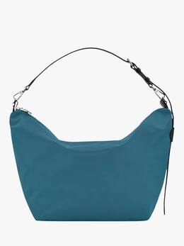 Большая бесформенная сумка-хобо из холста Longchamp, Blue Peacock p113713441 | blue peacock
