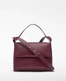 Женская сумка через плечо с клапаном из кожи (без кожи) Adolfo Dominguez, винный mp_0436790_212342826152 | vino