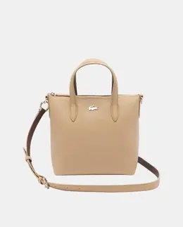 Сумка-шоппер Anna Petit Piqué XS на молнии Lacoste, кремовый a55943054 | crema