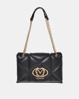 Черная сумка через плечо с клапаном Love Moschino a55223972 | negro