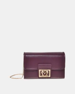 Черный клатч со съемным цепочным ремнем Love Moschino a55648683 | granate