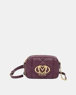 Верблюжий плечевой клатч ремень на молнии Love Moschino, гранатовый a55224022 | granate