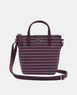 Полосатая сезонная мини-концептуальная сумка Lacoste, гранатовый a55943167 | granate