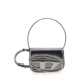 Diesel 1dr Silver-tone Shoulder Bag With Oval D Patch In Lamintaed Leather x08396ps202_h0926