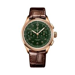 Breitling Premier Chronograph Hand Wind Green Dial Mens Watch rb0930361l1p1