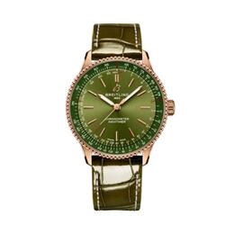 Breitling Navitimer Automatic Chronometer Green Dial Ladies Watch r17327371l1p1