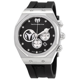 Technomarine Reef Sun Chronograph Quartz Diamond Black Dial Mens Watch tm-520000