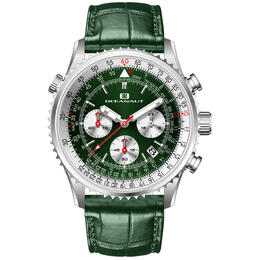 OC0128 Oceanaut Flight Chronograph Quartz Green Dial Mens Watch