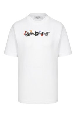 Off-White: Хлопковая футболка 