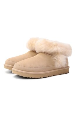 UGG: Бежевые ботинки  Ultra Mini