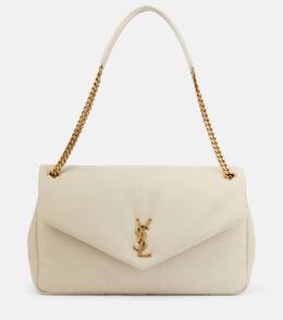 Кожаная сумка через плечо Calypso Large Saint Laurent, Blanc Vintage p00918218 | blanc vintage