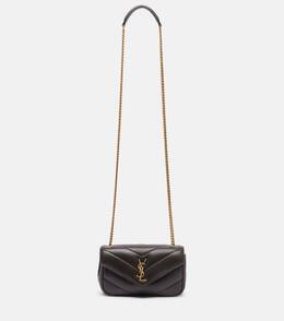 Кожаный плечевой мини-рюкзак Loulou Saint Laurent, Urban Grey p01105258 | urban grey