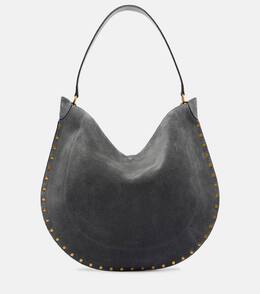 Oskan Soft Medium сумка через плечо из мягкой замши Isabel Marant, Asphalt p01067322 | asphalt